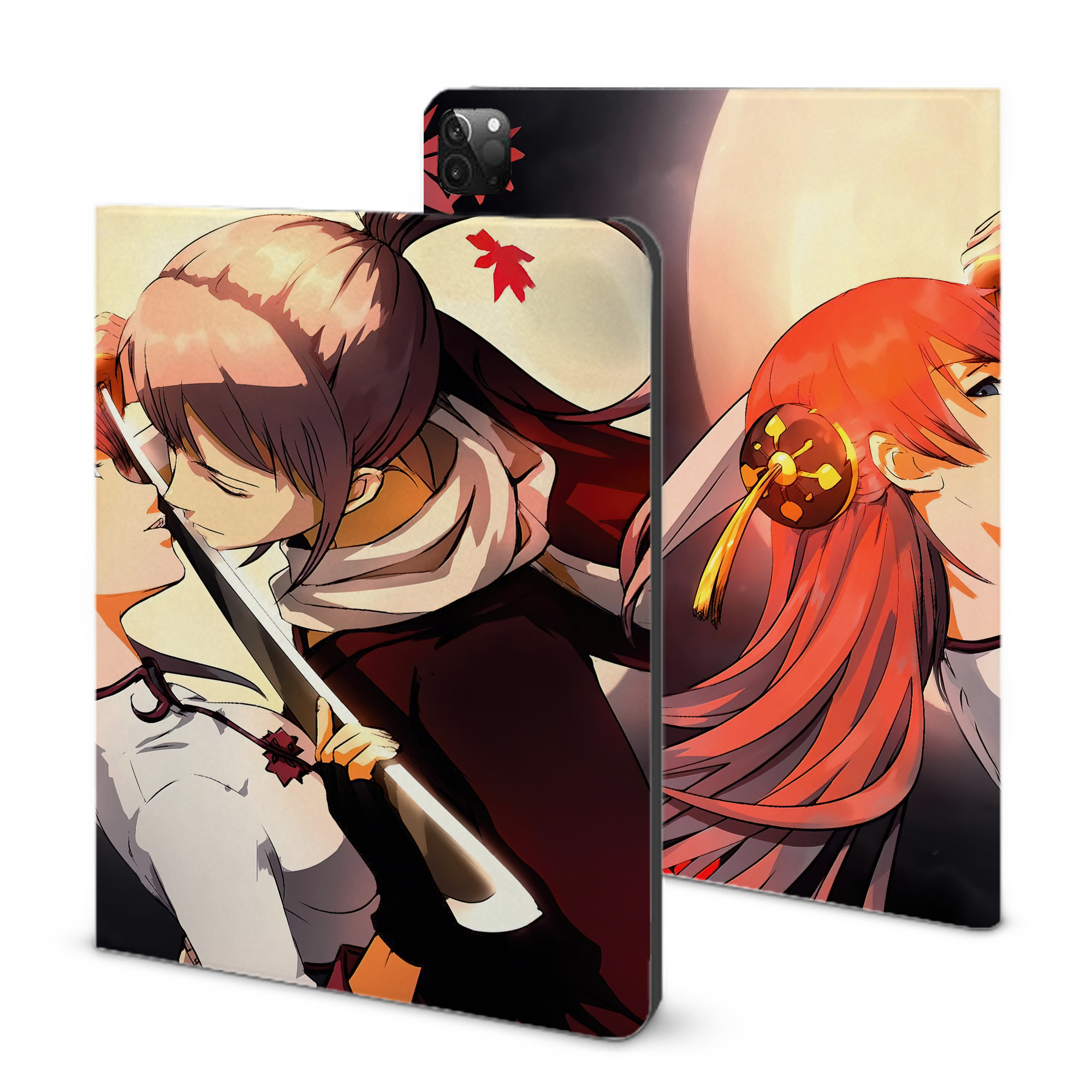 （画像用） ぎんたま 坂田銀時（さかたぎんとき） 神楽 志村新八（しむら しんぱち） GINTAMA Sakata Gintoki Kagura Shimura Shinpachi IPadケース ペンホルダー付き ブックスタイルデザイン